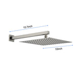 10" Wall Mount Rainfall Square Shower Head W2287P293392