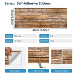 40 Pcs Wood Grain Self-Adhesive Peel And Stick Waterproof Wear Resistant Removable Floor Stickers 84562648