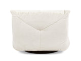 Rearden 35.5" Swivel Glider Manual Recliner Gaming Lounge Chair, Pearl White Short Faux Fur B2719P238499