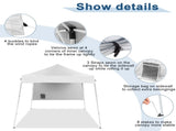 94.5X94.5X86.6 pop-up gazebo White 35915534
