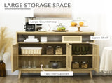 Sideboard Buffet Cabinet with Rattan Doors, Natural 47648043