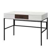 Natural and Black Writing Desk with USB Port B062P209216