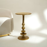 Decorative Aluminium Accent Side Table-16X16X24" B346P325447