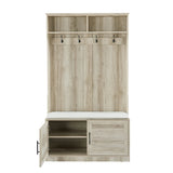 Wood Coat Rack, Storage Shoe Cabinet, with Clothes Hook, with Sponge Pad Product, Multiple Storage 67234760