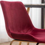 Aufurr Modern Velvet Dining Chair, Set of 2, Red T2574P164539