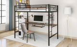 ZNTS Loft Bed with Desk and Shelf , Space Saving Design,Twin 22087504