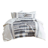 Full/Queen 3 Piece Cotton Printed Duvet Cover Set w/ trims B03596495