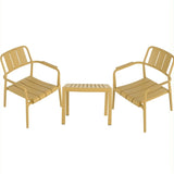 Summer - 2-Piece PP Single-Seater Chairs Coffee Table Set Indoor/Outdoor Multi-Purpose Furniture W3450P323332