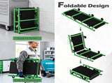 Foldable Automotive Mechanic Creeper with Thick EVA Foam PU Leather Cushion, 6 Universal Rolling 15920744