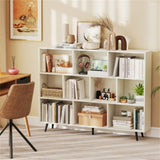 55" x 9.5" x 42" Bookcase w/ 5 Metal Legs 2 Anti-tip Devices Display Cabinet Rack 57278889