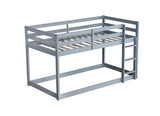 Solid Wooden, Solid Rubber Wooden Twin over Twin Loft Bed with Ladder, with Bed Platform of W504P191663