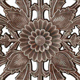 Distressed Carved Wood 2-piece Wall Decor Set B03598796