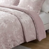 Twin/Twin XL Crushed Velvet Sherpa Reversible Comforter Set B035129827
