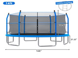 14ft Trampoline with Ladder and Enclosure Net Kids and Adults, Heavy-duty 14' Outdoor Trampoline W3922P378667