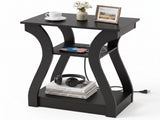 End Tables with Charging Station, 3-Tier Nightstand featuring USB, Type-C & Power Outlets, Black 97056324