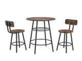 Bar table, equipped with 2 bar stools , with backrest and partition 45171915
