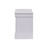 2 Drawers Solid Pine Nightstand in White Finish B016P253281
