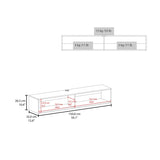 TV Stand 10.4" H, with 2 Shelves, White Oak B097P250854