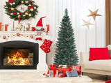5FT Green Artificial Christmas Tree - 214 Lush Tips, 25 Realistic Pine Cones, Foldable Metal Stand 97114349