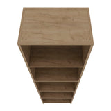 Beaver Balley Bookcase with Open Storage and 5 Shelves, Natural Oak and White B128P314794