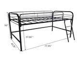 Metal Twin Loft Bed , Twin Size High Loft Bed Black W84041894