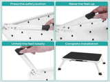 Foldable stool, anti-slip platform and rubber feet, 330-pound capacity sturdy metal foldable stool 47215820
