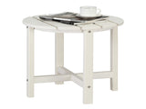 46*46*46cm Single Layer Round HDPE Side Table White 64319396