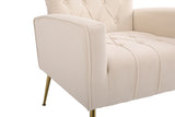 Modern Accent Chair with Ottoman, Comfy Armchair for Living Room, Bedroom, Apartment, Office W136192197