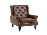 Wood Frame Armchair, Modern Accent Chair Lounge Chair with Sturdy Wood Legs for Living Room Bedroom 07199279