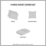 Full/Queen Velvet Duvet Cover Set with Throw Pillow B03596047