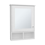 Medicine Cabinet 29" H, with 5 Shelves, 1 Door, and 1 Mirror, White B097P250880