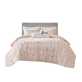King/Cal King Metallic Printed Comforter Set B03595842