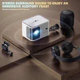 DBPOWER 5G WiFi Mini Bluetooth Projector 4K Support, 300 ANSI HD 1080P Portable Video Projector, 12804952