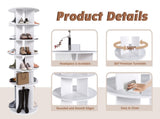 Rotating Shoe Rack Tower, 6-Tier Spinning Shoe Rack, Free Standing 360&deg Revolving Shoe Organizer, W2699P270163