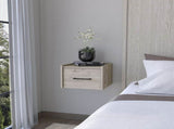 Light Gray Wall-Mounted Floating Nightstand B062P175140