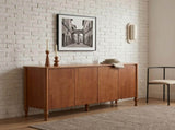59" Rustic Sideboard Buffet Cabinet Credenza with 4 Doors & 2 Shelves,Farmhouse Wood Accent Storage W2263P531251