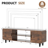 TV Stand for 55 Inch TV, Entertainment Center with Storage Cabinets, Soft Hinge Door with Handle, T3177P268166