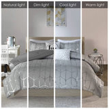 Full/Queen Metallic Printed Duvet Cover Set B03596036
