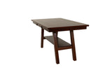 Dining Table Rectangle Dining Table w Shelve 1pc Counter Height Table Only Rubber wood Dark Walnut B011P192197