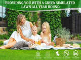 6.5FTX13FT Outdoor Artificial Grass Runner Rug, Thick Realistic Fake Grass Roll Decor Patio Balcony W1790P230842