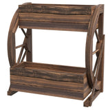 Wooden Planter Box, 2-Tier Raised Garden Bed, 22" x 13" x 22" 34659821