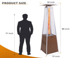 Patio Heater 48,000 BTU Heaters for Patio Propane with Detachable Wheels, Protective Cover, W3802P366686