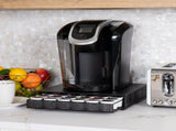 Single Serve Coffee Pod Drawer, 36 Pod Capacity, Metal, 12.75"L x 13"W x 3"H, Black 64942708