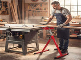 2-Pack Heavy Duty Metal Folding Roller Stand with Edge Guides Portable Woodworking Support - Red 35567362