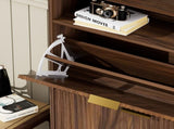 Shoe Cabinet Storage for Entryway Hidden Shoes Storage Cabinet with 2 Flip Drawers, Tall Free 16595096