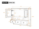 4-in-1 Bathroom Mirror Cabinet, 24-inch Wall Mounted Medicine Cabinet with Drawers & Organizer N710P405416K