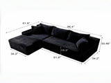 96" Modular Sectional Sofa with L-Shape Chaise,Sectional Couches for Living Room&Home Office,DIY W6263P547507