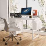 47.3"office desk with power outlet,3 drawers,Side Pocket, Study Desk Easy to Assemble,Frame W2887P239381
