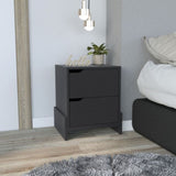 Luss Nightstand, Bedside Table with 2-Drawers B070P188870