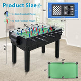 ZNTS 2x4ft 10-in-1 Combo Game Table Set w/ Hockey, Foosball, Pool, Shuffleboard, Ping Pong W1753P197632